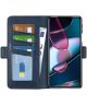 Motorola Edge 30 Pro Hoesje Portemonnee Book Case Kunstleer Blauw