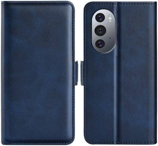 Motorola Edge 30 Pro Hoesje Portemonnee Book Case Kunstleer Blauw afbeelding 2