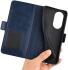 Motorola Edge 30 Pro Hoesje Portemonnee Book Case Kunstleer Blauw afbeelding 3
