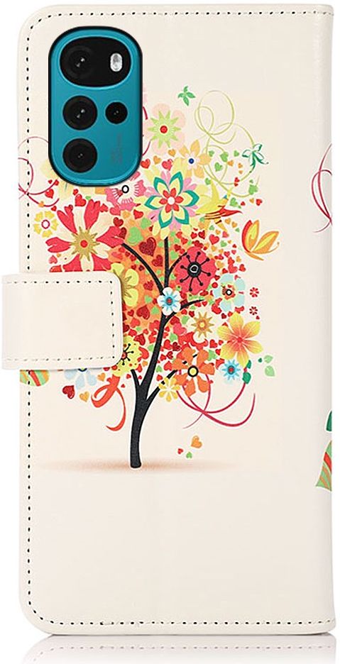 Motorola Moto G22 Hoesje Portemonnee Book Case Tree Print afbeelding 2