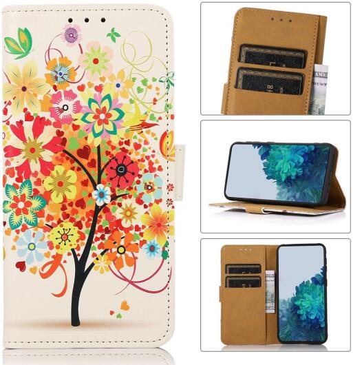 Motorola Moto G22 Hoesje Portemonnee Book Case Tree Print afbeelding 7