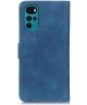 KHAZNEH Motorola Moto G22 Hoesje Portemonnee Book Case Blauw