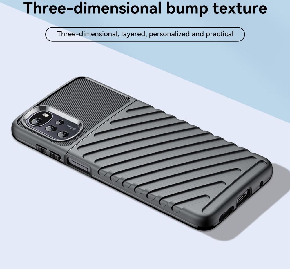 Motorola Moto G22 Hoesje TPU Thunder Design Back Cover Zwart afbeelding 2