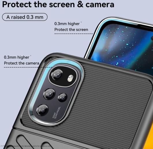 Motorola Moto G22 Hoesje TPU Thunder Design Back Cover Zwart afbeelding 7