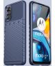 Motorola Moto G22 Hoesje TPU Thunder Design Back Cover Blauw