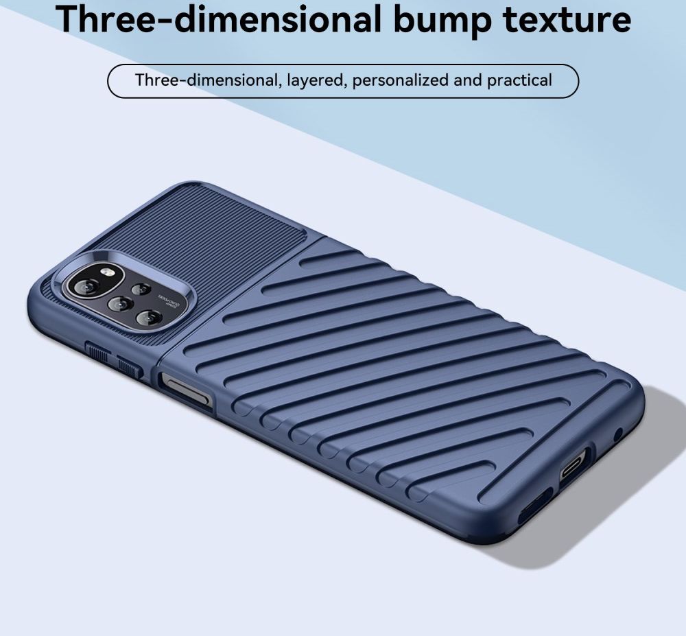 Motorola Moto G22 Hoesje TPU Thunder Design Back Cover Blauw afbeelding 2