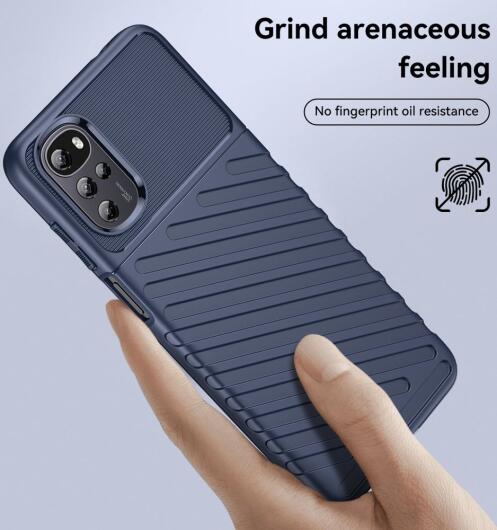 Motorola Moto G22 Hoesje TPU Thunder Design Back Cover Blauw afbeelding 3