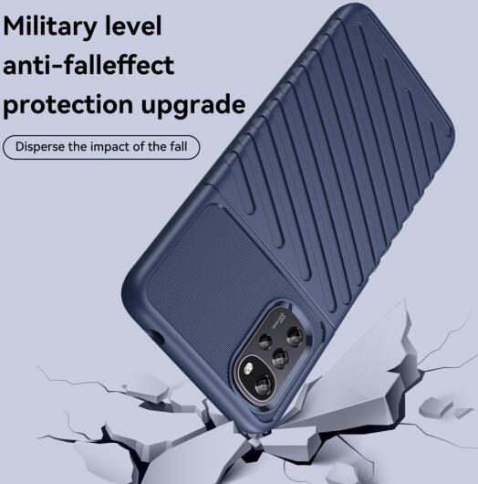 Motorola Moto G22 Hoesje TPU Thunder Design Back Cover Blauw afbeelding 5