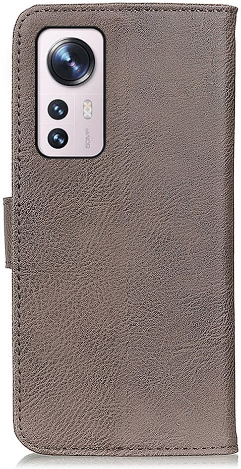 KHAZNEH Xiaomi 12 Pro Hoesje Portemonnee Book Case Grijs afbeelding 4