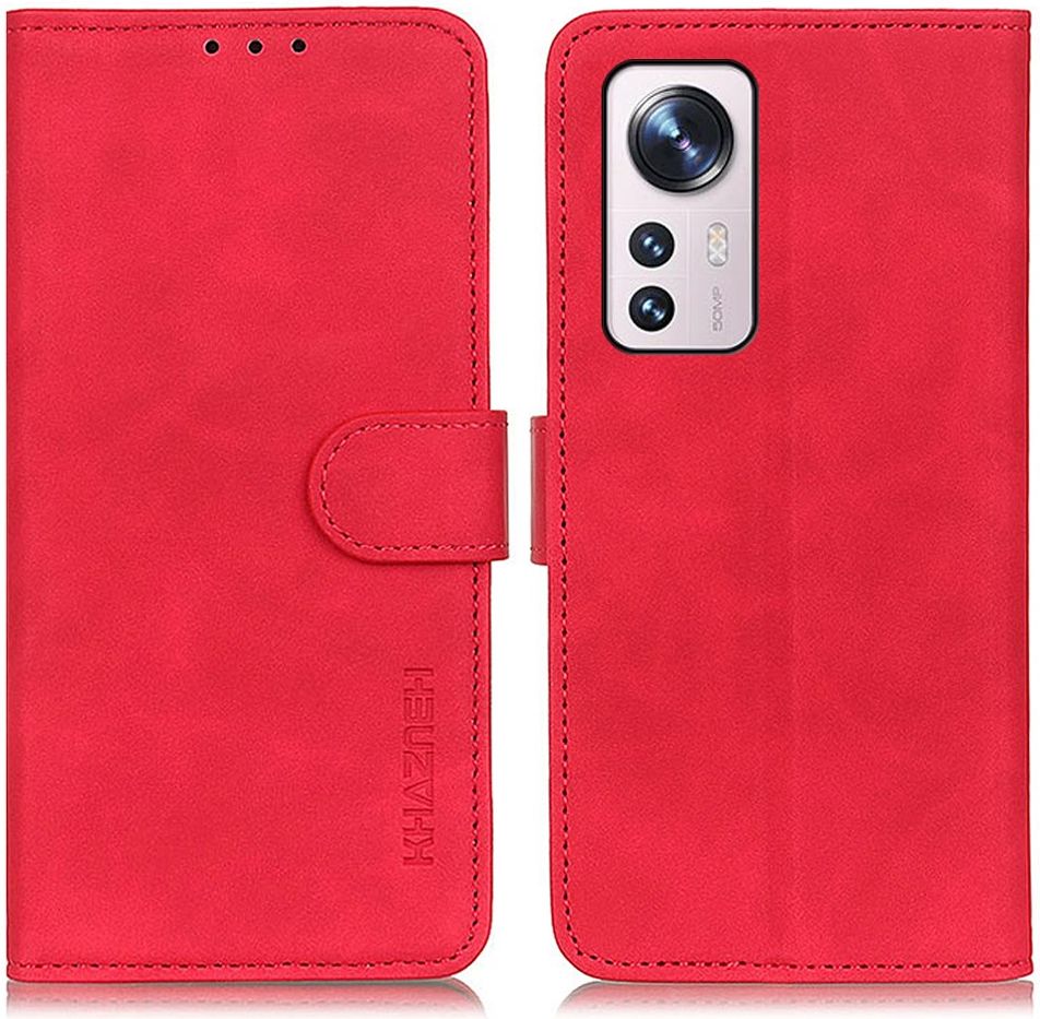 KHAZNEH Xiaomi 12 / 12X Hoesje Portemonnee Book Case Rood afbeelding 2