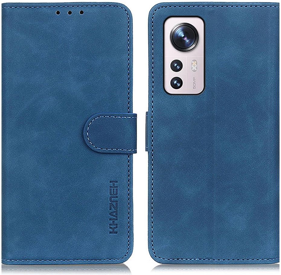 KHAZNEH Xiaomi 12 / 12X Hoesje Portemonnee Book Case Blauw afbeelding 2