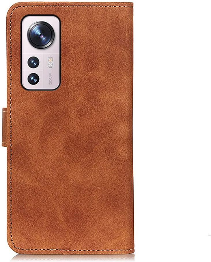 KHAZNEH Xiaomi 12 / 12X Hoesje Portemonnee Book Case Bruin afbeelding 7