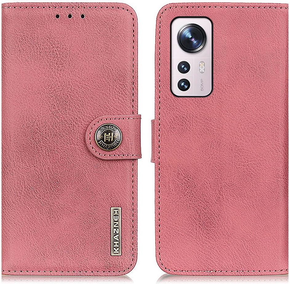 KHAZNEH Xiaomi 12 / 12X Hoesje Portemonnee Book Case Kunstleer Roze afbeelding 3