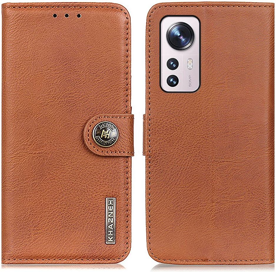 KHAZNEH Xiaomi 12 / 12X Hoesje Portemonnee Book Case Kunstleer Bruin afbeelding 3