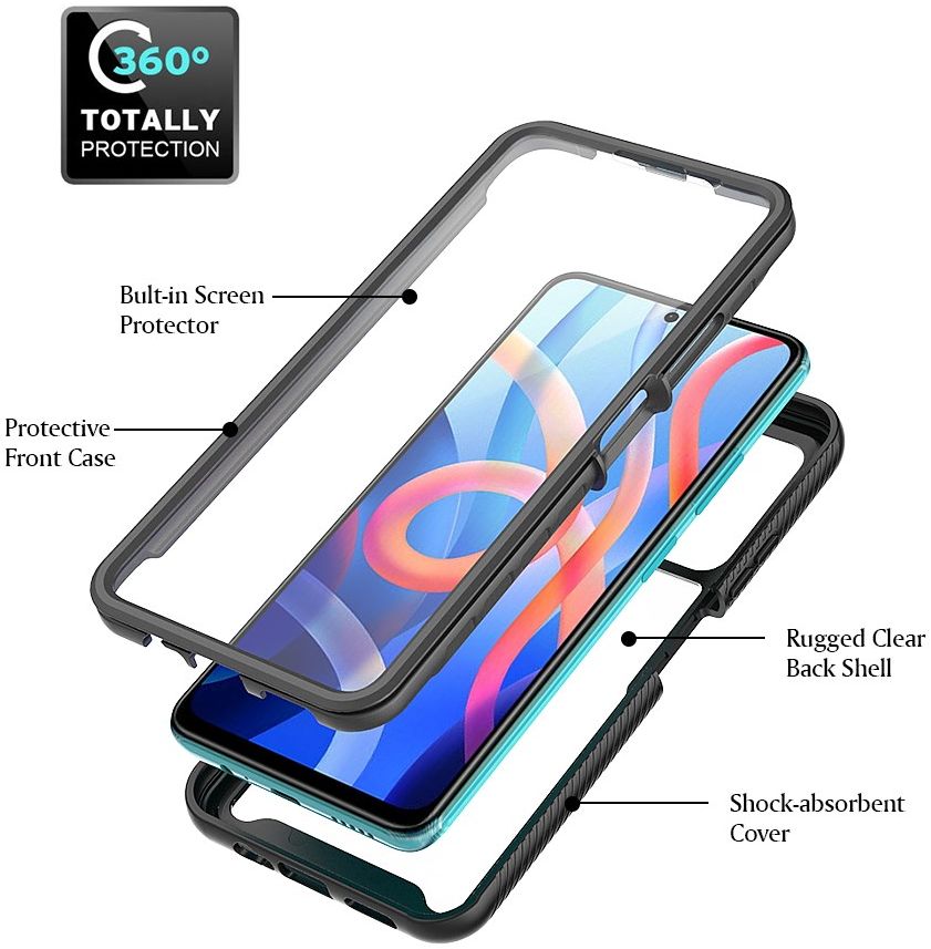 Xiaomi Redmi Note 11T 5G/11S 5G Hoesje Full Protect 360° Cover Zwart afbeelding 8