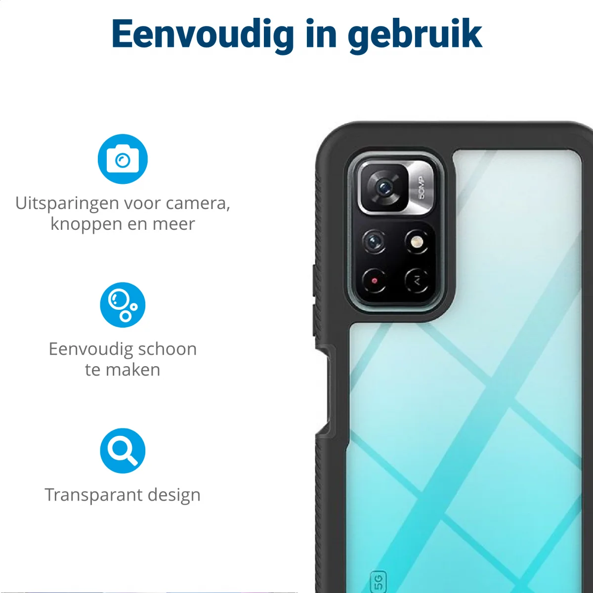 Xiaomi Redmi Note 11T 5G/11S 5G Hoesje Full Protect 360° Cover Zwart afbeelding 5