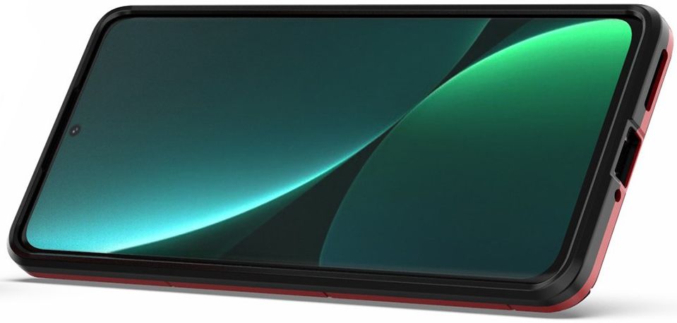 Xiaomi 12 Pro Hoesje Hybride Back Cover met Kickstand Rood afbeelding 3