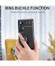 Xiaomi 12 Pro Hoesje met Magnetische Kickstand Ring Zwart
