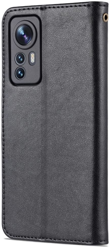 AZNS Xiaomi 12 / 12X Hoesje Wallet Book Case Kunstleer Zwart afbeelding 7