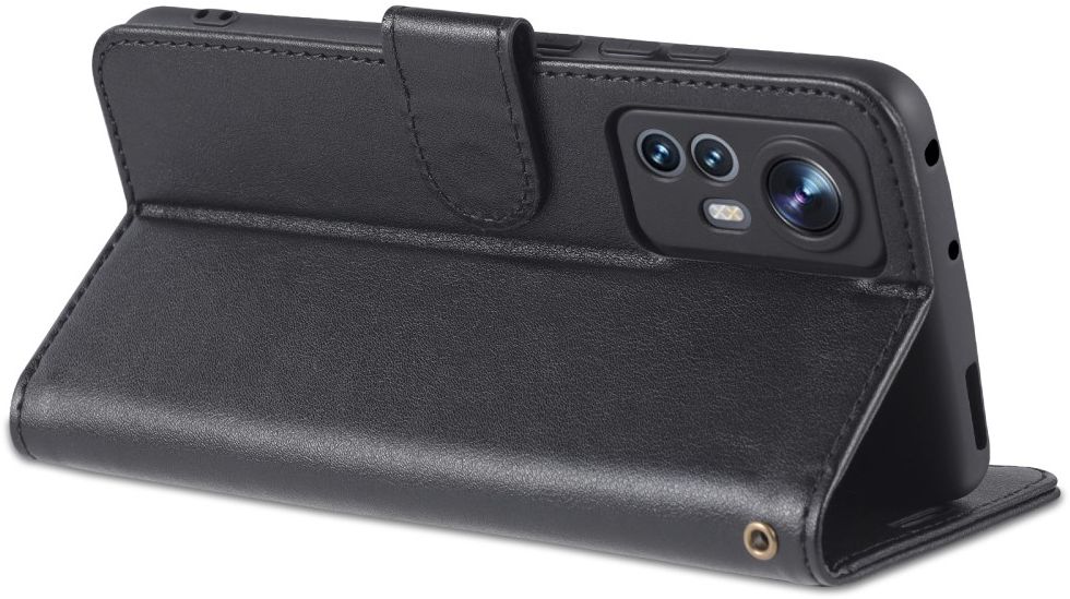AZNS Xiaomi 12 / 12X Hoesje Wallet Book Case Kunstleer Zwart afbeelding 8