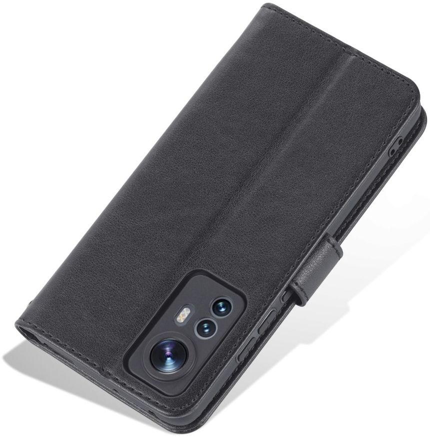 AZNS Xiaomi 12 / 12X Hoesje Wallet Book Case Kunstleer Zwart afbeelding 9