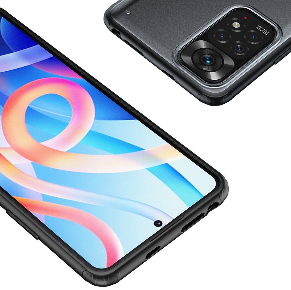 Xiaomi Redmi Note 11 / 11S Hoesje Armor Back Cover Transparant Blauw afbeelding 3
