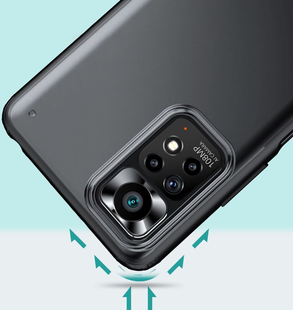 Xiaomi Redmi Note 11 / 11S Hoesje Armor Back Cover Transparant Blauw afbeelding 4