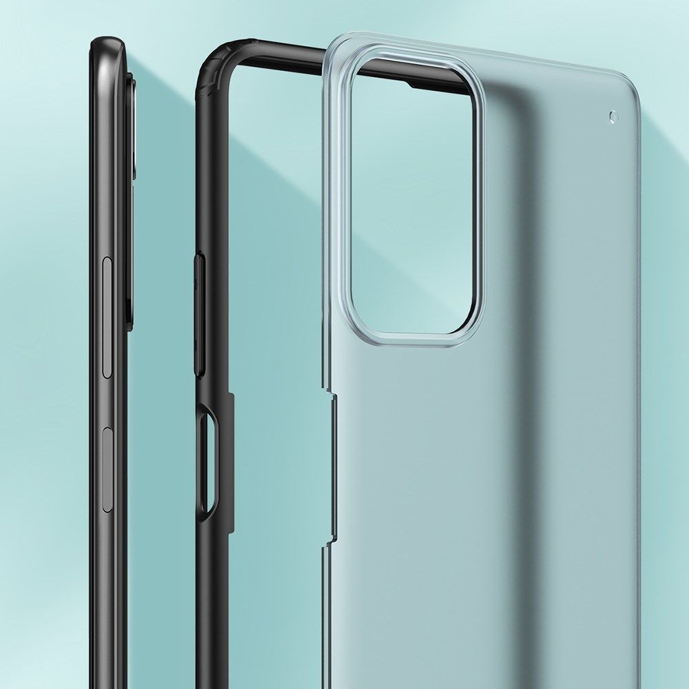 Xiaomi Redmi Note 11 / 11S Hoesje Armor Back Cover Transparant Blauw afbeelding 5