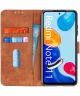KHAZNEH Xiaomi Redmi Note 11 / 11S Hoesje Retro Wallet Book Case Bruin