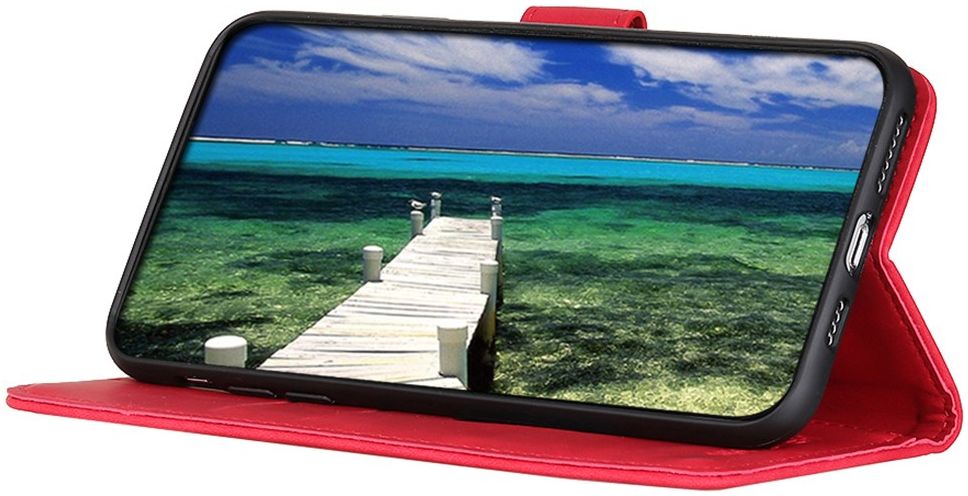 KHAZNEH Xiaomi Redmi Note 11 / 11S Hoesje Retro Wallet Book Case Rood afbeelding 4