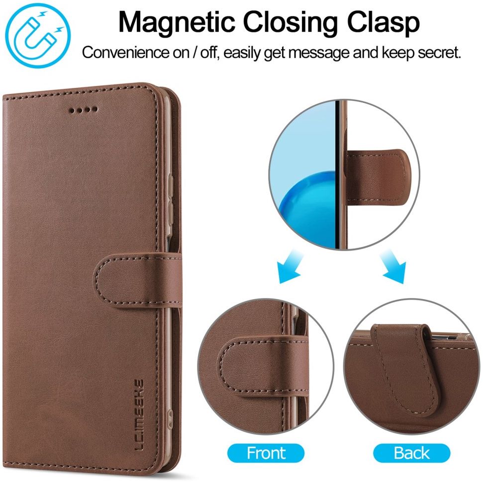 LC.IMEEKE Xiaomi Redmi Note 11 / 11S Hoesje Portemonnee Bruin afbeelding 11