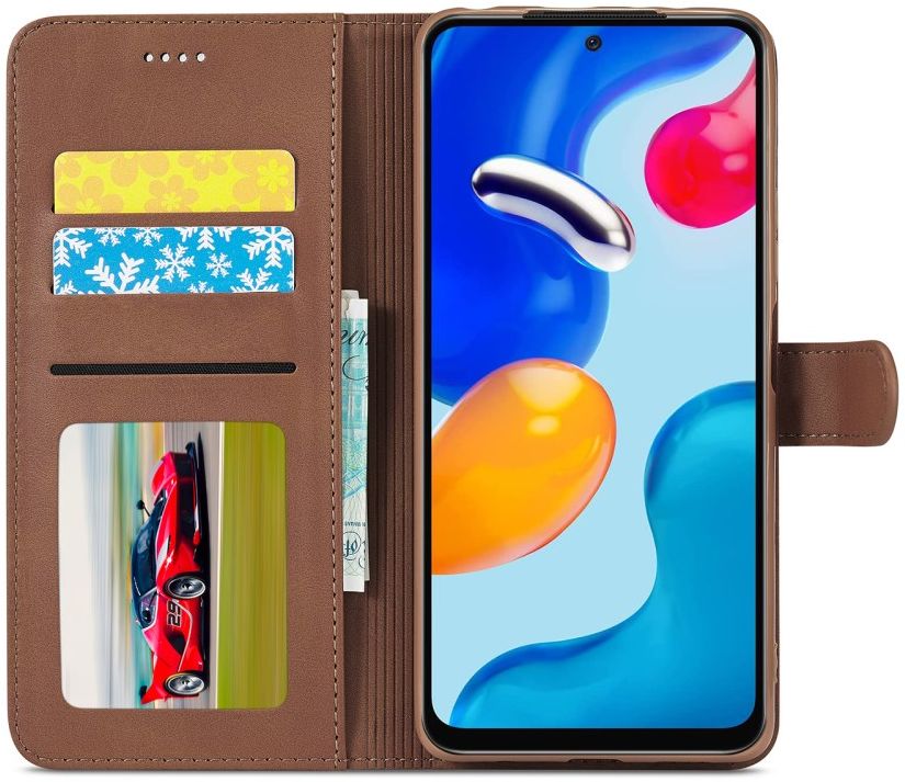 LC.IMEEKE Xiaomi Redmi Note 11 / 11S Hoesje Portemonnee Bruin afbeelding 2