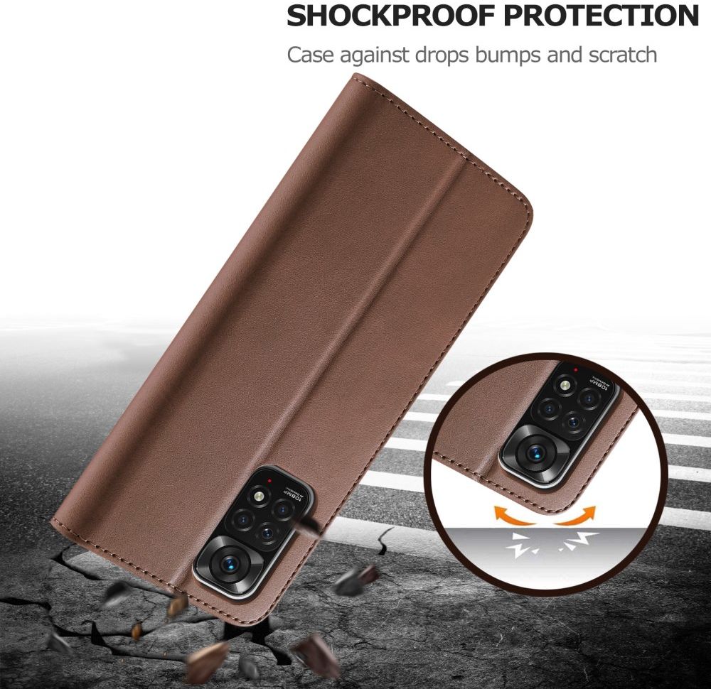 LC.IMEEKE Xiaomi Redmi Note 11 / 11S Hoesje Portemonnee Bruin afbeelding 9