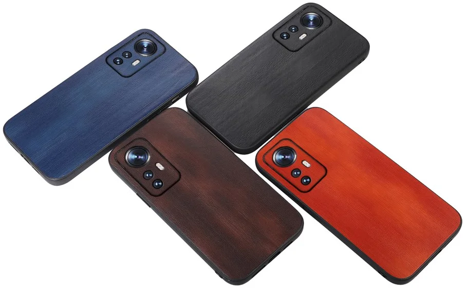 Xiaomi 12 Pro Hoesje met Kunstleer Coating Back Cover Bruin afbeelding 3