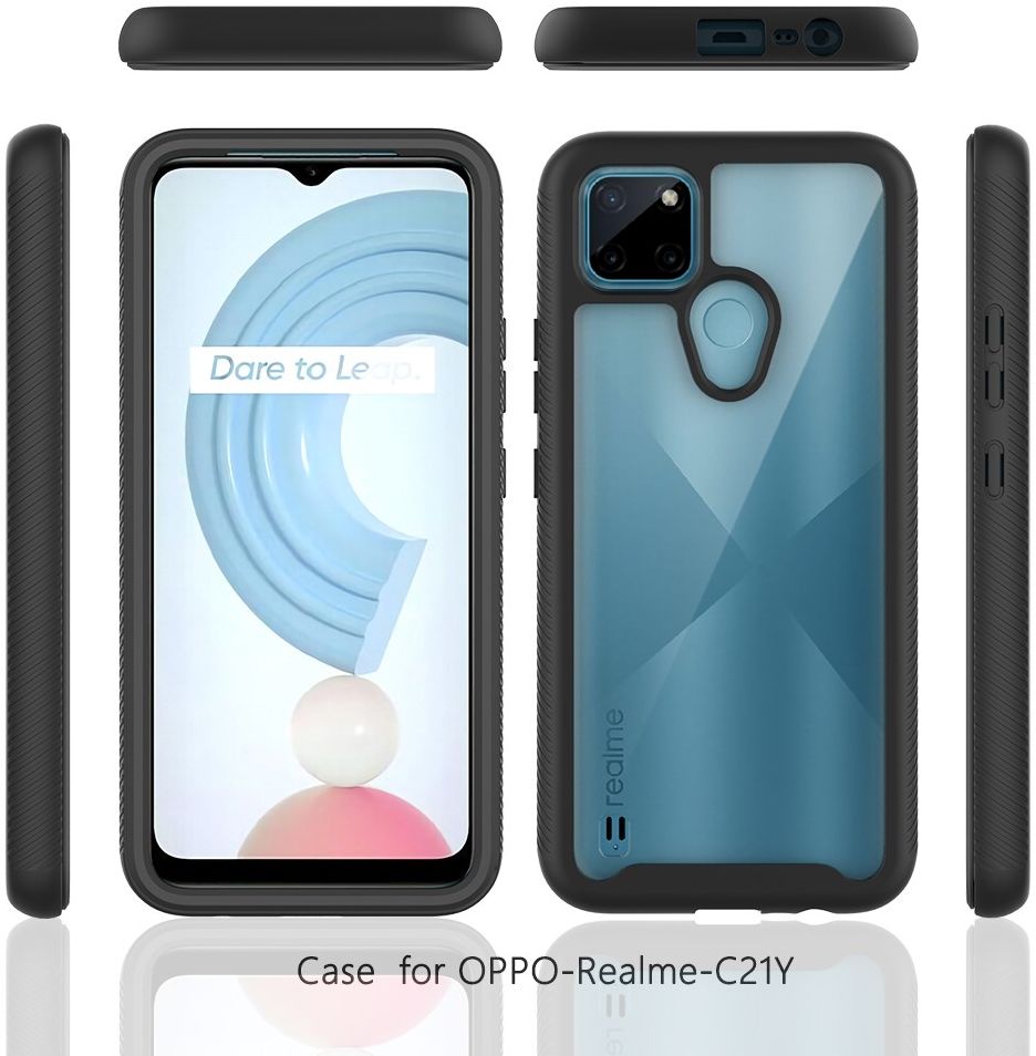 Realme C21Y / C25Y Hoesje Full Protect 360° Cover Hybride Blauw afbeelding 9