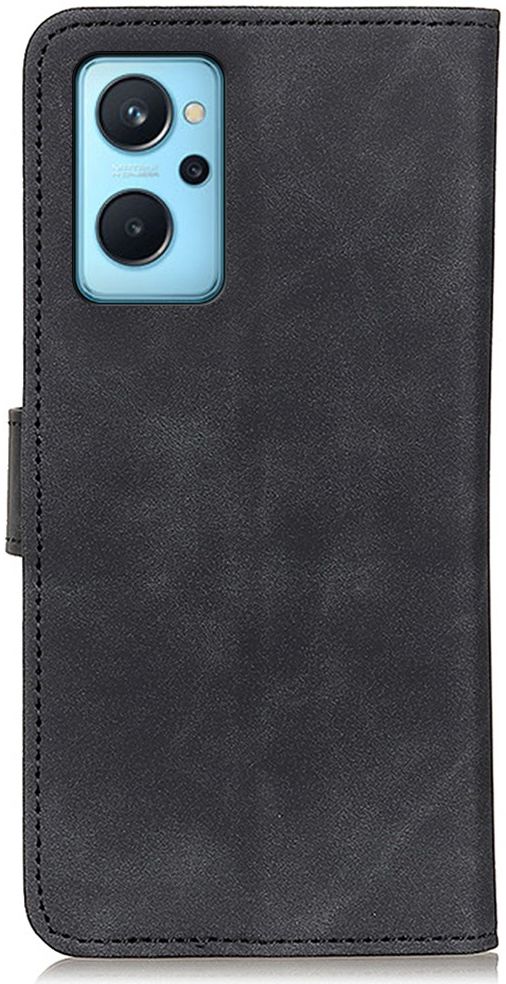 KHAZNEH Realme 9i/Oppo A76/A96 Hoesje Retro Wallet Book Case Zwart afbeelding 4