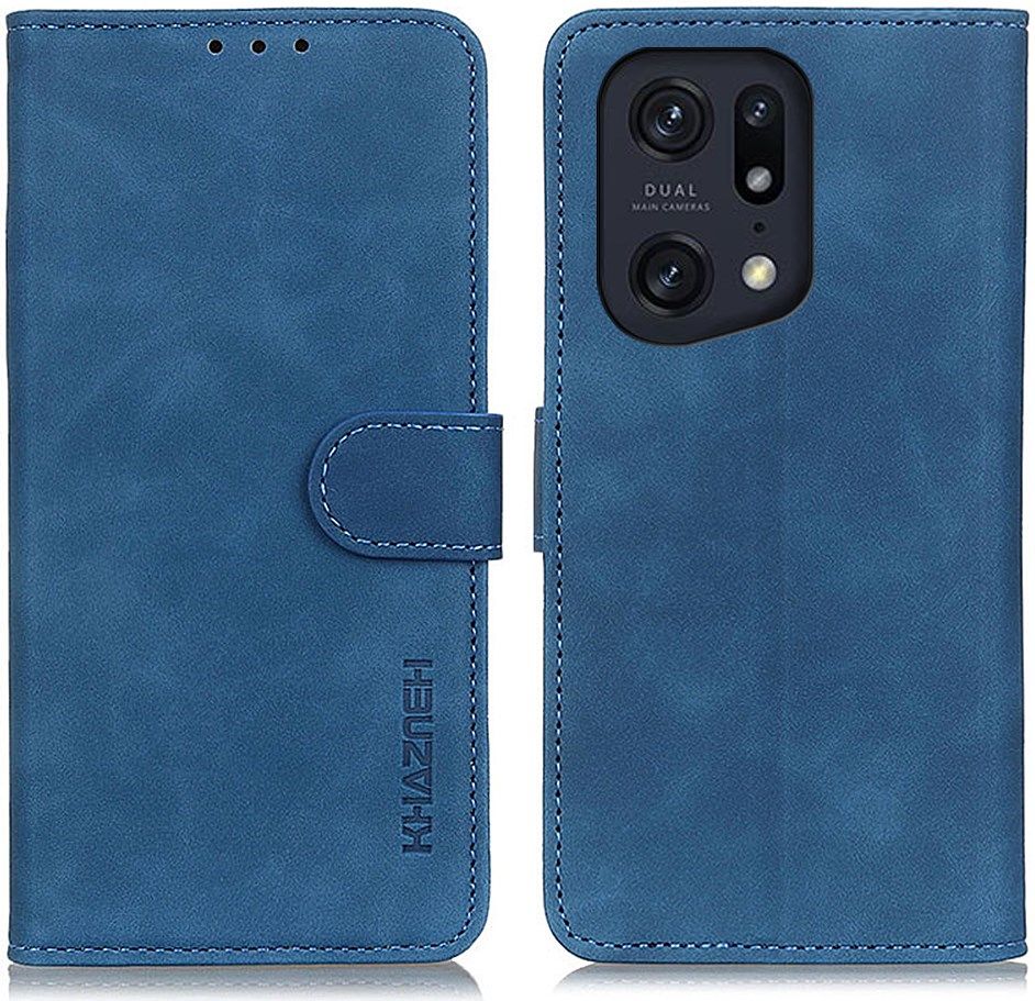 KHAZNEH Oppo Find X5 Pro Hoesje Portemonnee Book Case Blauw afbeelding 2