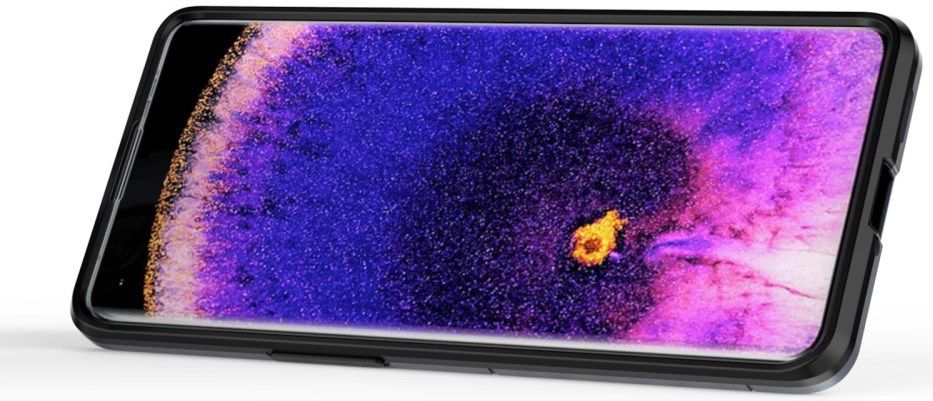 Oppo Find X5 Hoesje met Magnetische Kickstand Ring Back Cover Blauw afbeelding 4