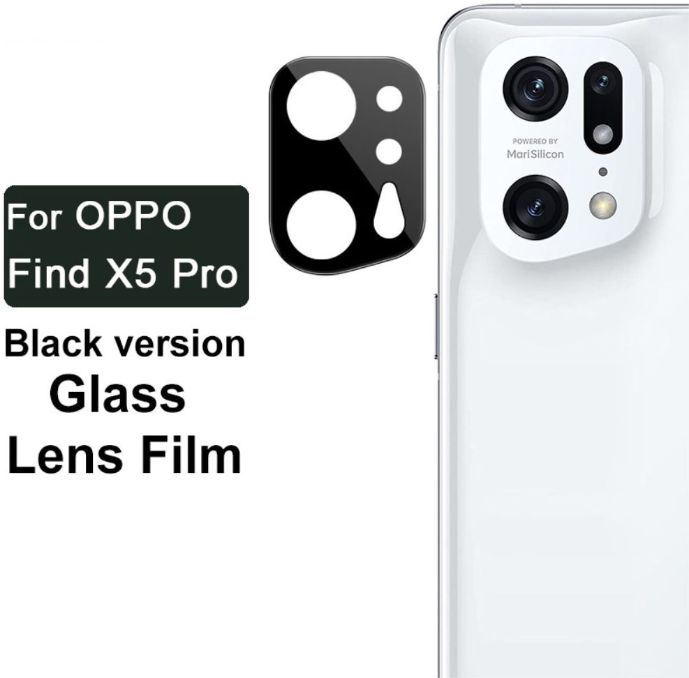 Imak Oppo Find X5 Pro Camera Lens Protector Tempered Glass Zwart afbeelding 3