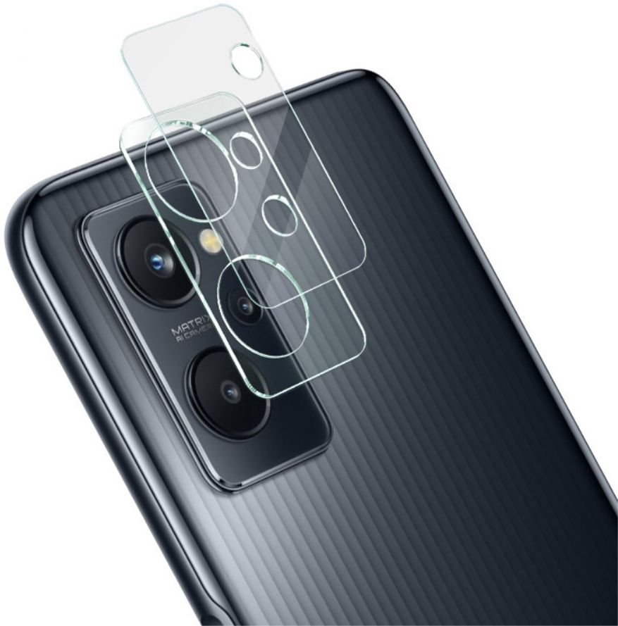 Imak Realme 9i Camera Lens Protector Tempered Glass + Lens Cap Clear afbeelding 1