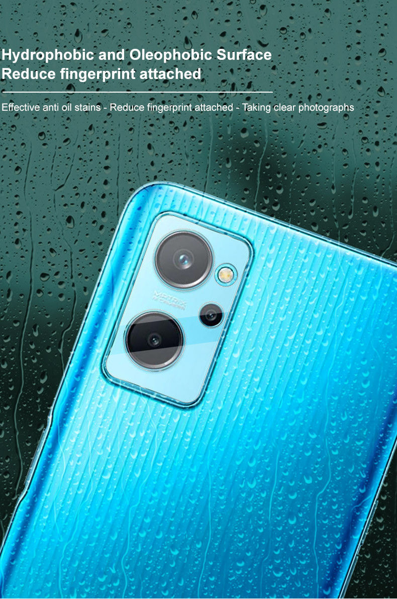 Imak Realme 9i Camera Lens Protector Tempered Glass + Lens Cap Clear afbeelding 5