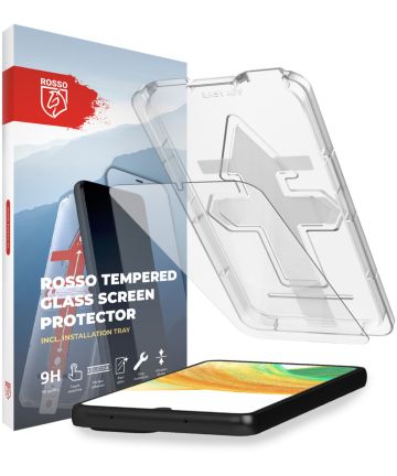 Rosso Samsung Galaxy A33 Tempered Glass Fingerprint en Case Friendly Screen Protectors