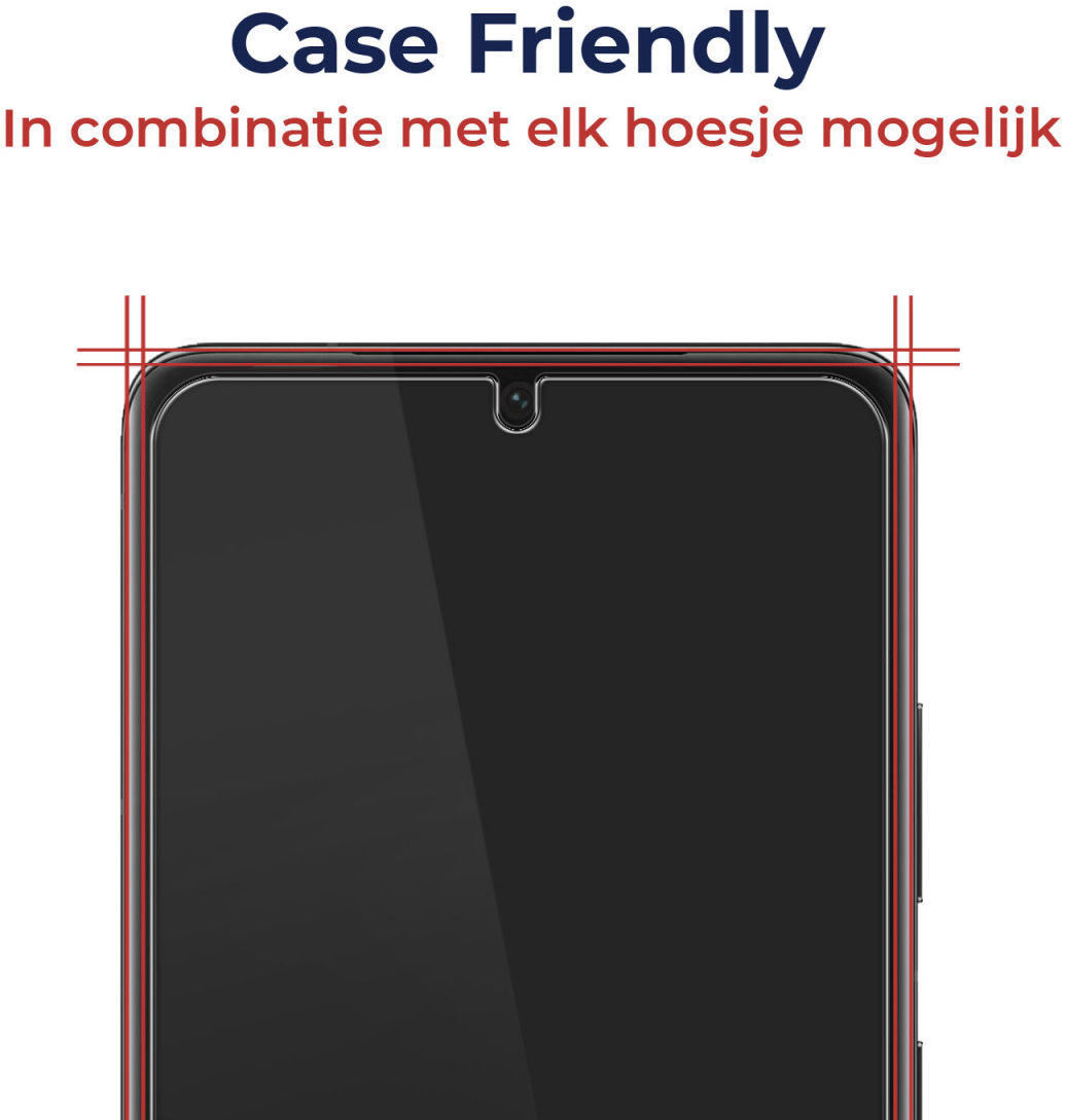 Rosso Samsung Galaxy A33 Tempered Glass Fingerprint en Case Friendly afbeelding 5