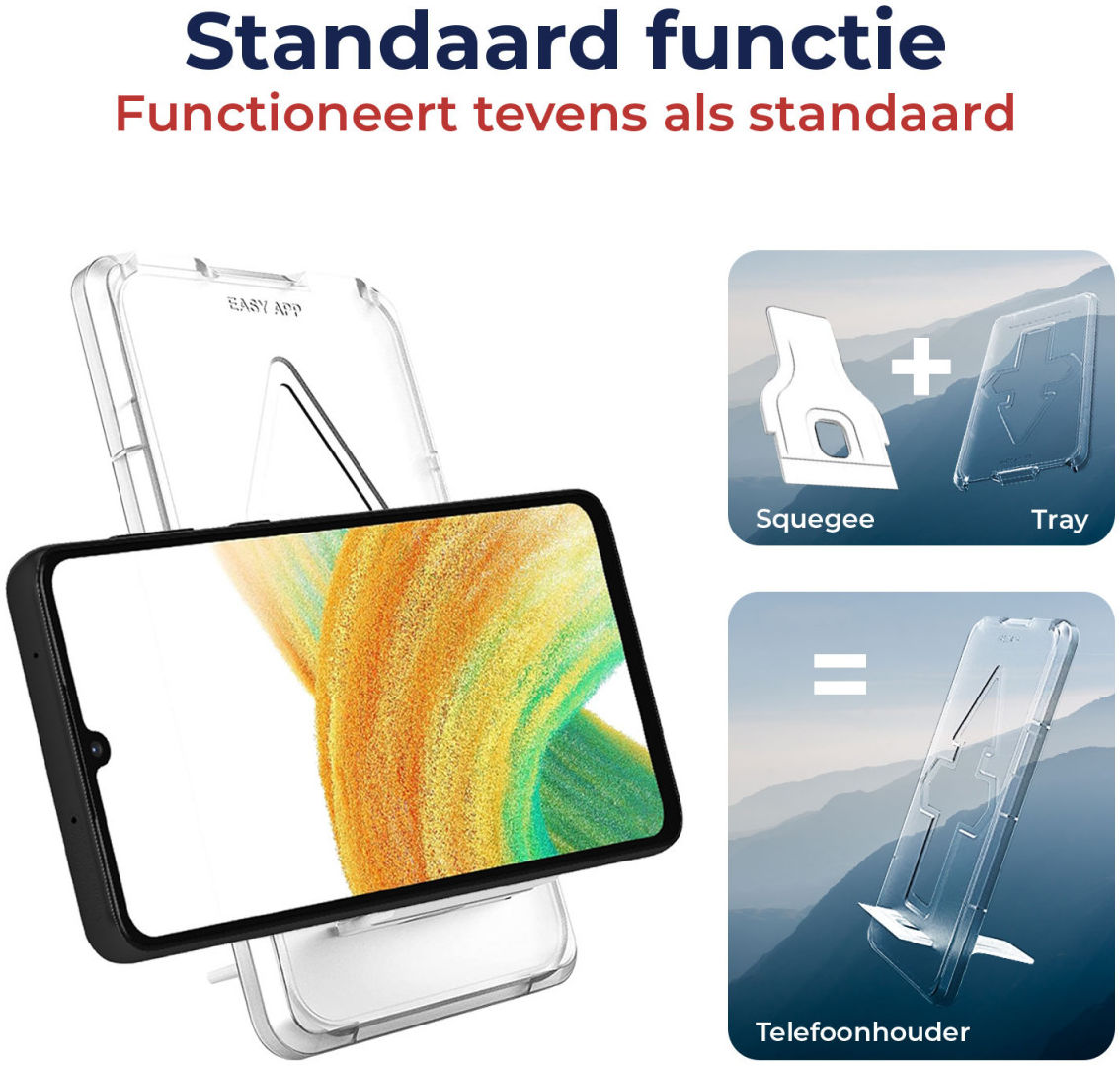 Rosso Samsung Galaxy A33 Tempered Glass Fingerprint en Case Friendly afbeelding 8