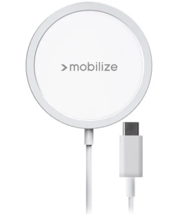 Mobilize 15W Magnetische en Draadloze MagSafe Oplader voor iPhone Wit Opladers