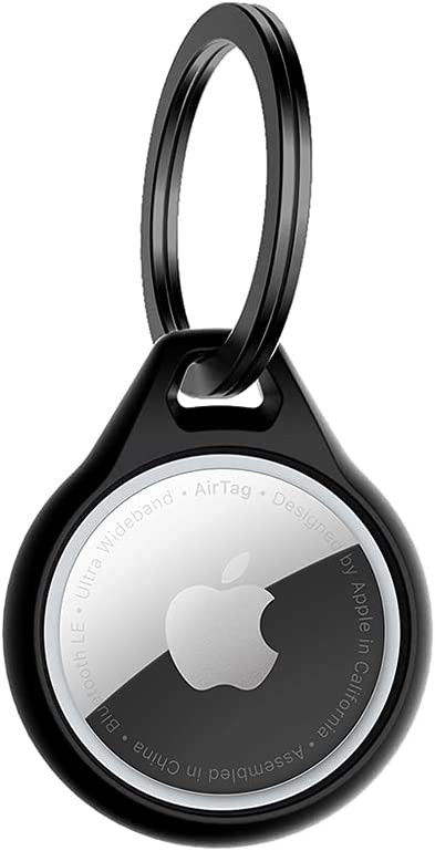 ITSKINS Level 2 Air Cover Solid Apple AirTag Hoesje Zwart (4-Pack) afbeelding 2