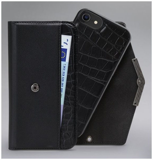 Mobilize Velvet Clutch iPhone 6(S)/7/8/SE (2020/2022) Hoesje Croco afbeelding 4