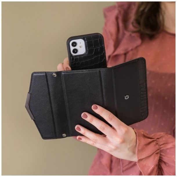 Mobilize Velvet Clutch iPhone 6(S)/7/8/SE (2020/2022) Hoesje Croco afbeelding 5