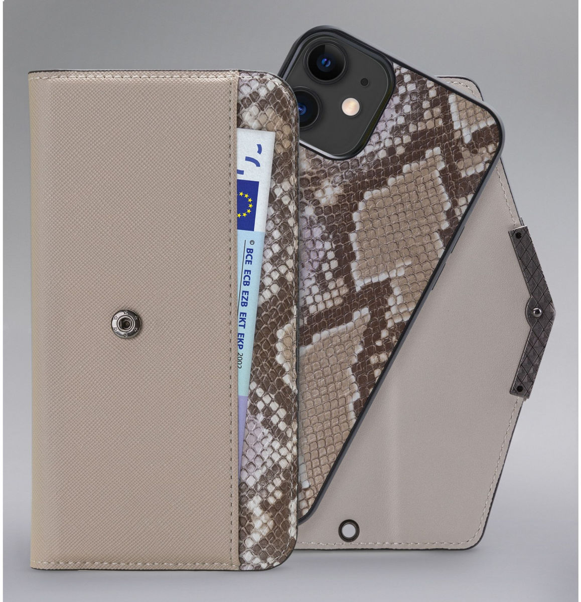 Mobilize Velvet Clutch iPhone 6(S)/7/8/SE (2020/2022) Hoesje Beige afbeelding 7