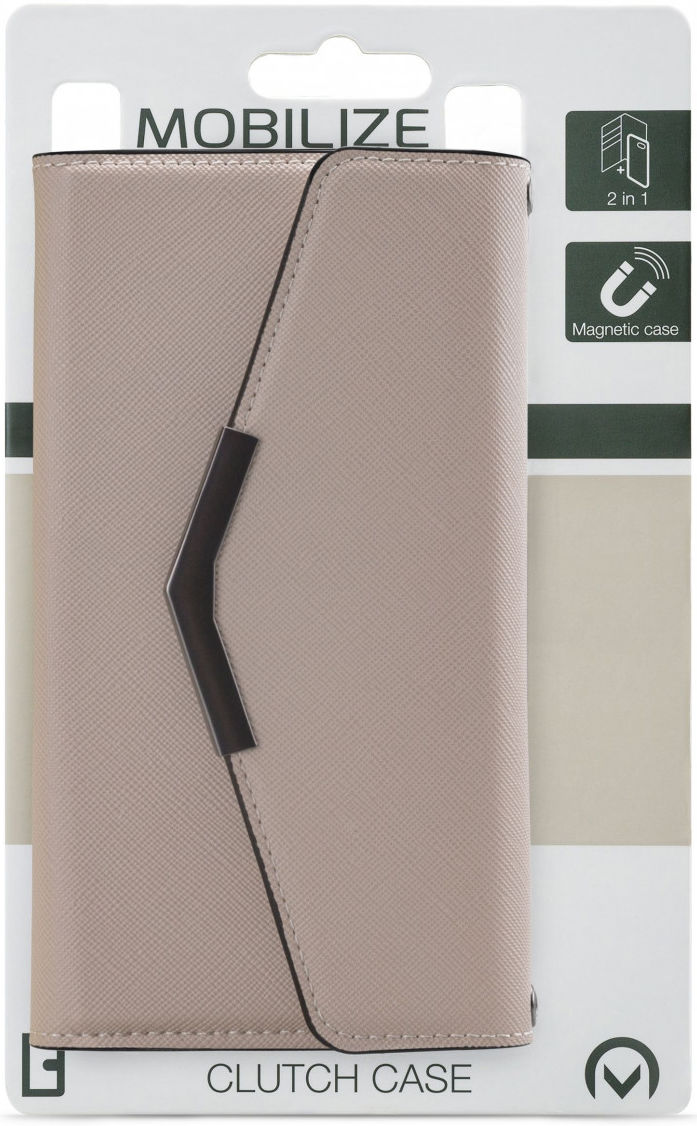 Mobilize Velvet Clutch iPhone 6(S)/7/8/SE (2020/2022) Hoesje Beige afbeelding 8